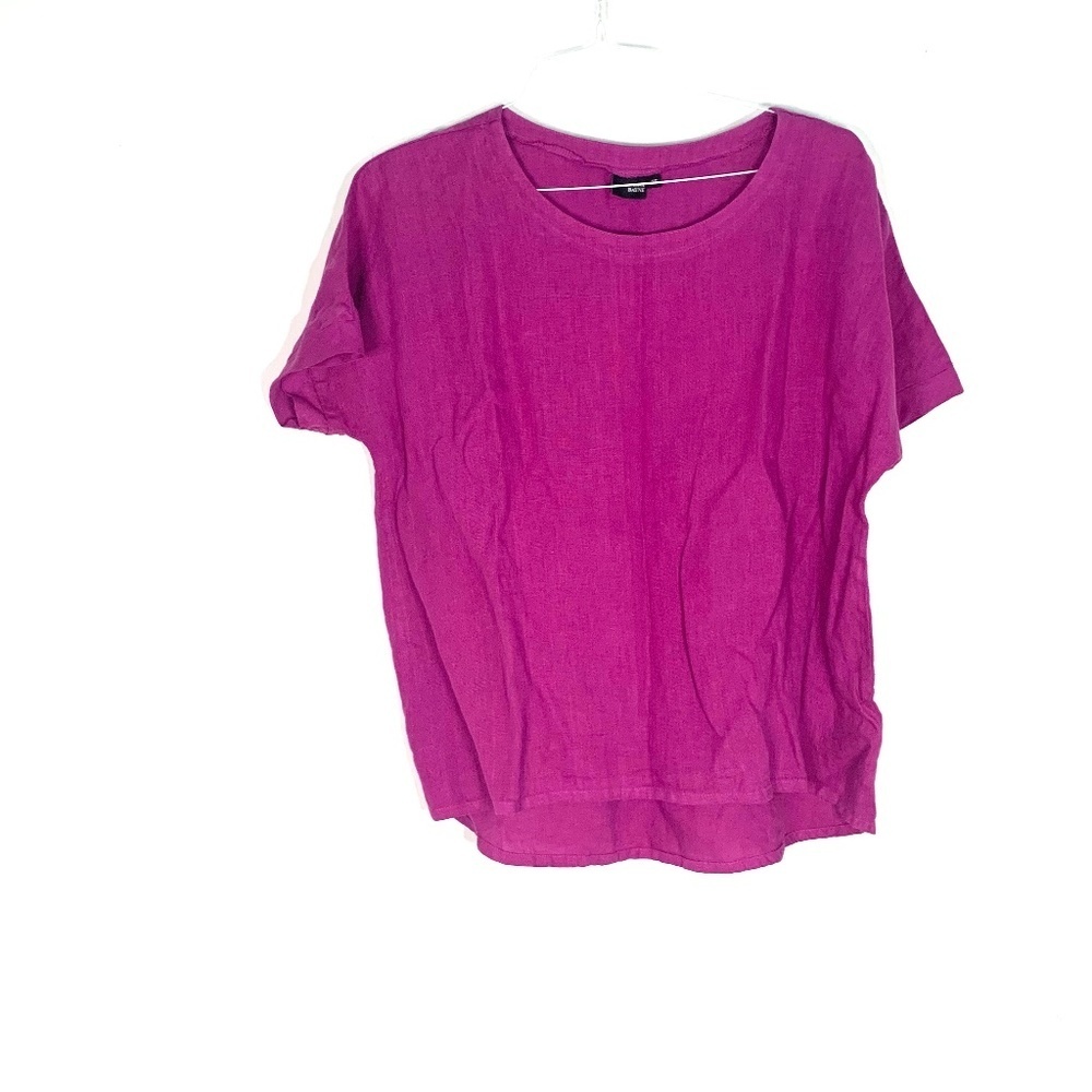 Lisa Bayne Oversized 100% Linen Lagenlook top